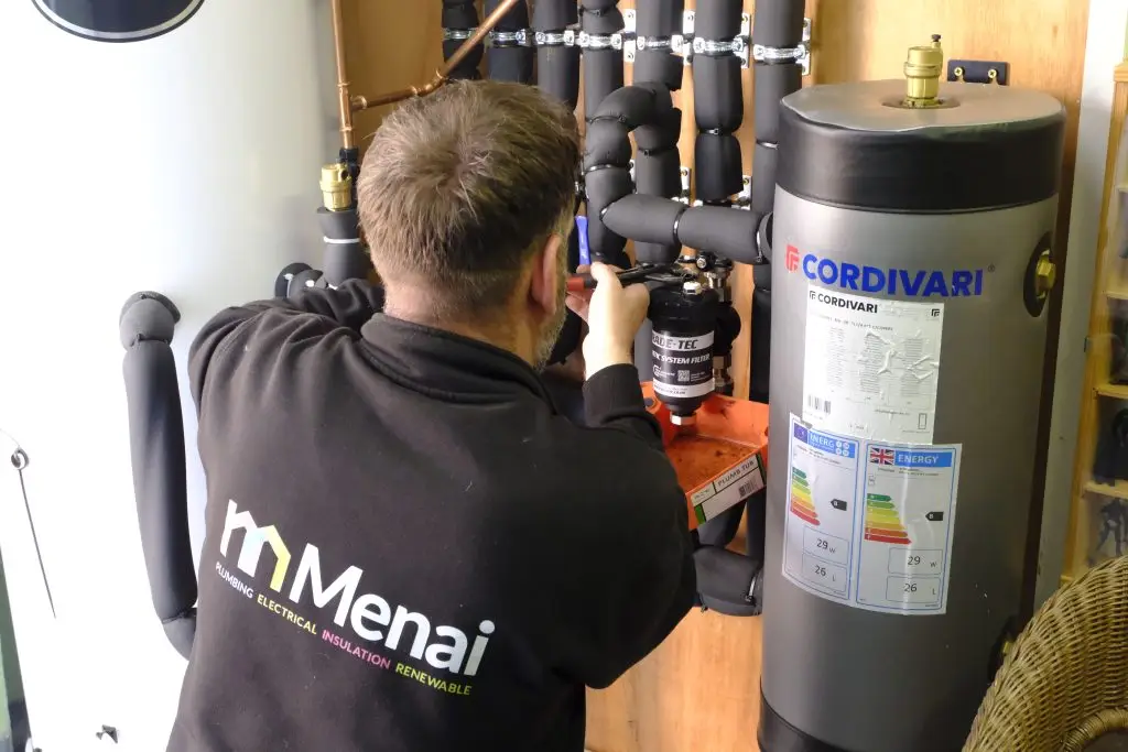 Air source heat pump being serviced image 4