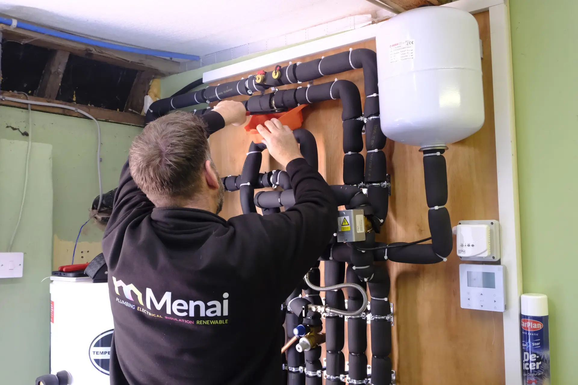 Air source heat pump being serviced image 5