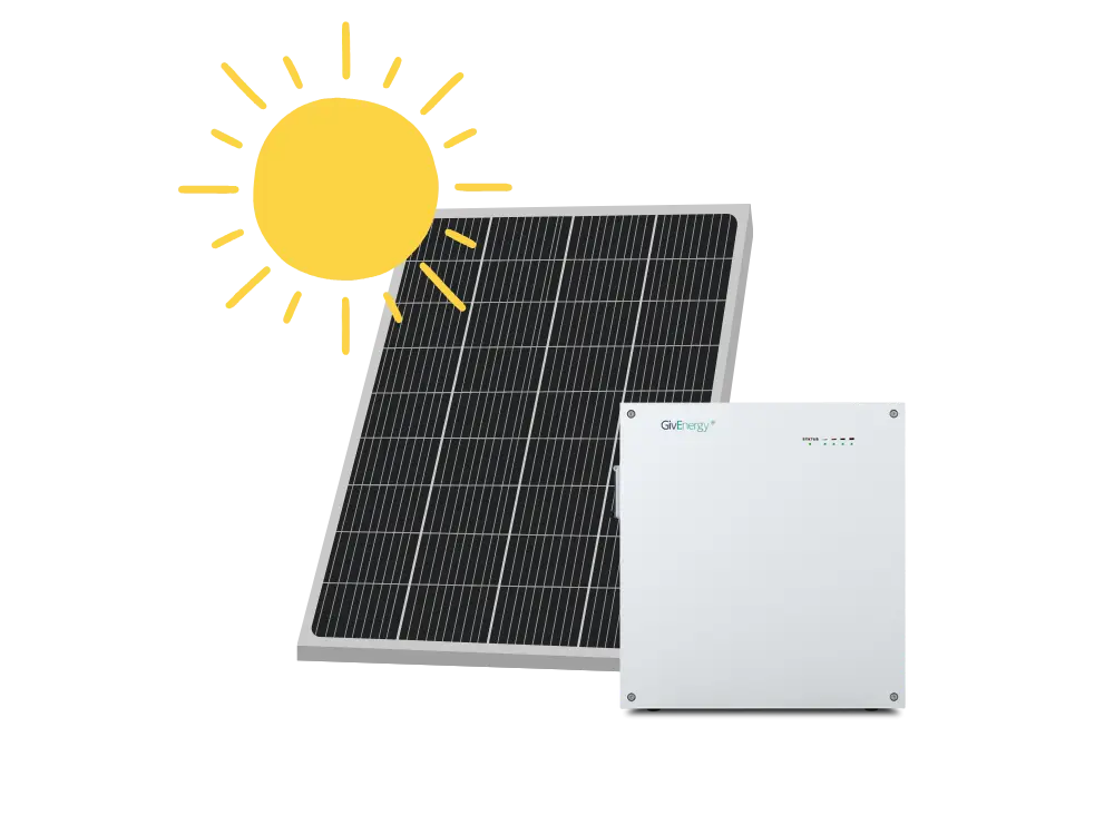 Energy independence with battery storage and solar panels