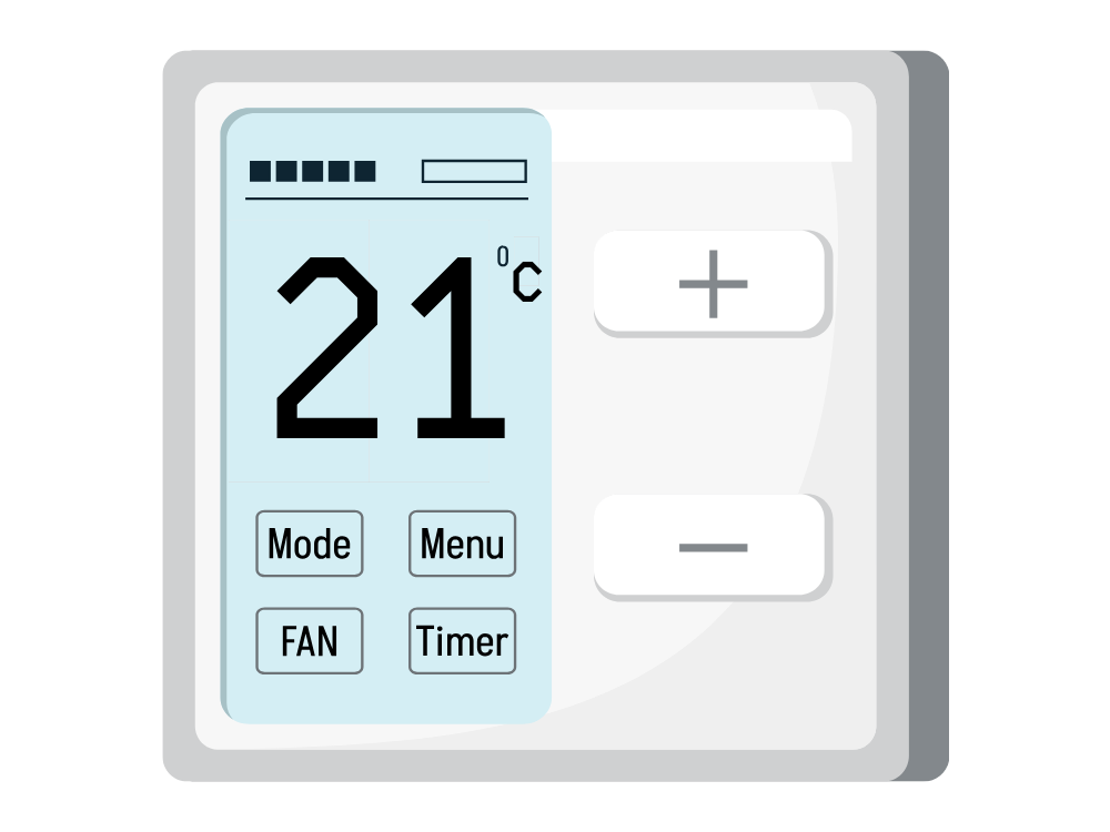 Air source heat pump controls icon