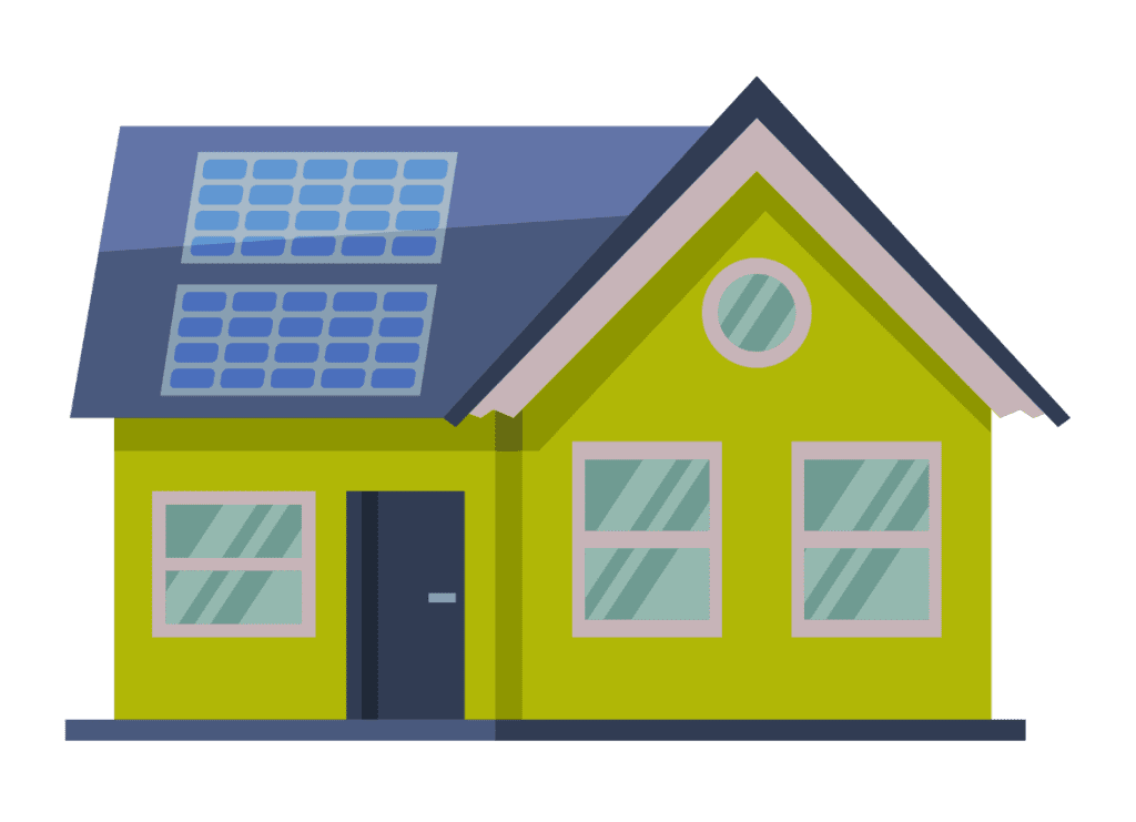 House with solar panels