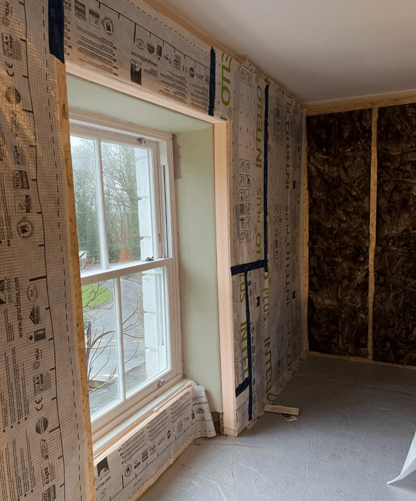 Internal wall insulation mid-installation of a full ECO4 upgrade