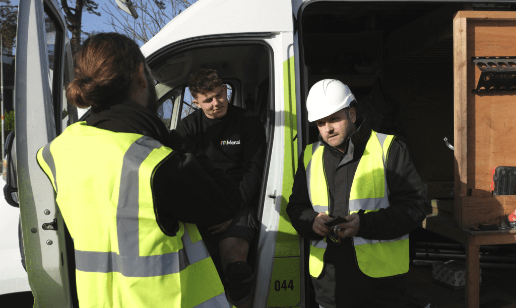 Menai health and safety officer on-site of one of our installations