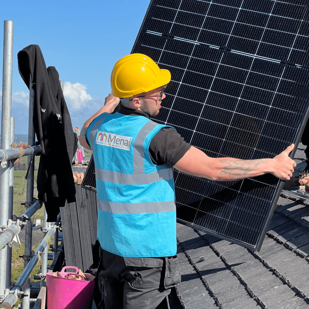 Menai solar installers at Rhiwlas Town Hall