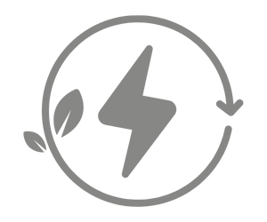 Grey renewable energy icon