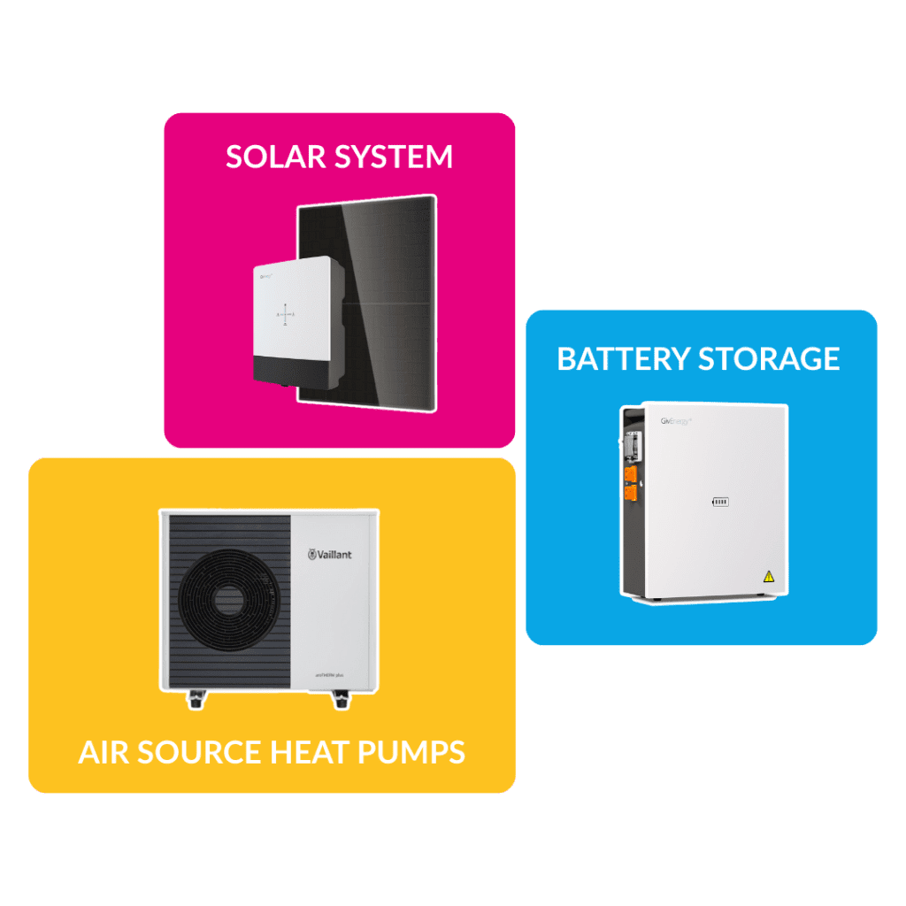 Solar Panel Quote, Air source heat pump Quote, battery storage quote